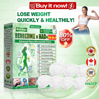 🇨🇦🎁𝐆𝐞𝐞𝐋𝐞𝐦𝐨𝐧® 𝐌𝐨𝐫𝐢𝗻𝗴𝗮 · 𝐁𝐞𝐫𝐛𝗲𝗿𝗶𝗻𝗲 × 𝗡𝗔𝗗+ 𝟏𝟎 𝐢𝐧 𝟏 𝐀𝐝𝐯𝐚𝐧𝐜𝐞𝐝 𝗡𝗮𝗻𝗼 𝗠𝗶𝗰𝗿𝗼𝗻𝐞𝐞𝐝𝐥𝐞 𝐏𝐚𝐭𝗰𝗵 (Just once a day, visible changes in 7 days) ✅ For obesity, loose skin, diabetes, and more.