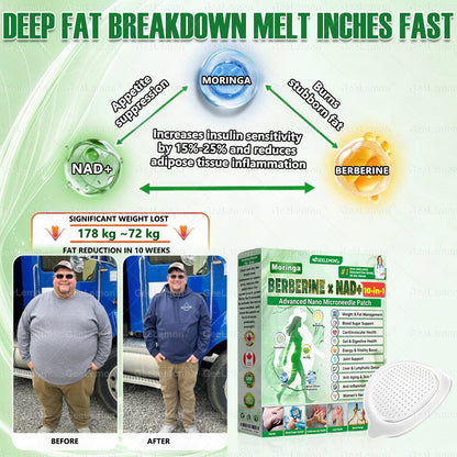 🇨🇦🎁𝐆𝐞𝐞𝐋𝐞𝐦𝐨𝐧® 𝐌𝐨𝐫𝐢𝗻𝗴𝗮 · 𝐁𝐞𝐫𝐛𝗲𝗿𝗶𝗻𝗲 × 𝗡𝗔𝗗+ 𝟏𝟎 𝐢𝐧 𝟏 𝐀𝐝𝐯𝐚𝐧𝐜𝐞𝐝 𝗡𝗮𝗻𝗼 𝗠𝗶𝗰𝗿𝗼𝗻𝐞𝐞𝐝𝐥𝐞 𝐏𝐚𝐭𝗰𝗵 (Just once a day, visible changes in 7 days) ✅ For obesity, loose skin, diabetes, and more.