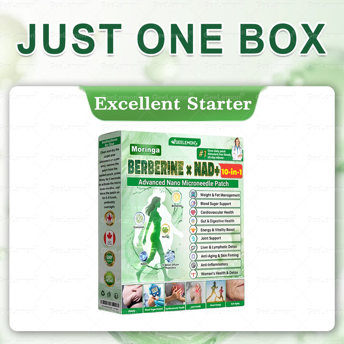 🇨🇦🎁𝐆𝐞𝐞𝐋𝐞𝐦𝐨𝐧® 𝐌𝐨𝐫𝐢𝗻𝗴𝗮 · 𝐁𝐞𝐫𝐛𝗲𝗿𝗶𝗻𝗲 × 𝗡𝗔𝗗+ 𝟏𝟎 𝐢𝐧 𝟏 𝐀𝐝𝐯𝐚𝐧𝐜𝐞𝐝 𝗡𝗮𝗻𝗼 𝗠𝗶𝗰𝗿𝗼𝗻𝐞𝐞𝐝𝐥𝐞 𝐏𝐚𝐭𝗰𝗵 (Just once a day, visible changes in 7 days) ✅ For obesity, loose skin, diabetes, and more.